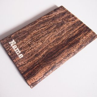 Paralife YOUR NAME&amp;#39;s Wooden Grain Cork Passport Cover Case Holder 
