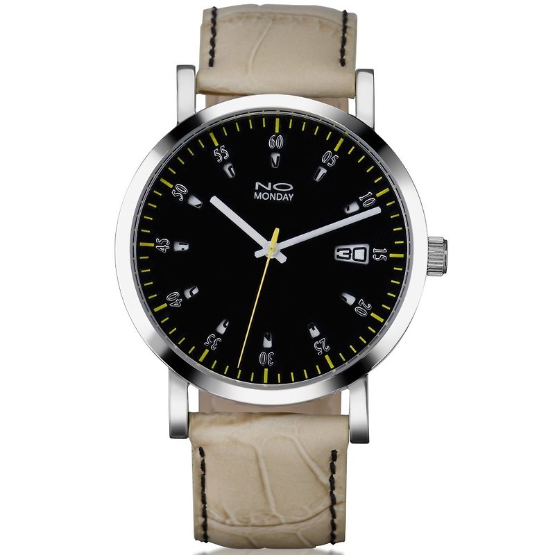 NO Monday 12 Windows Designer Series - Beige / 43mm - นาฬิกาผู้ชาย - วัสดุอื่นๆ ขาว