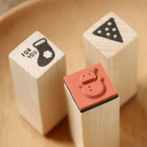 U-PICK original product life New Year stamp series Wooden Socks / flags / Snowman creative originality zakkka inks