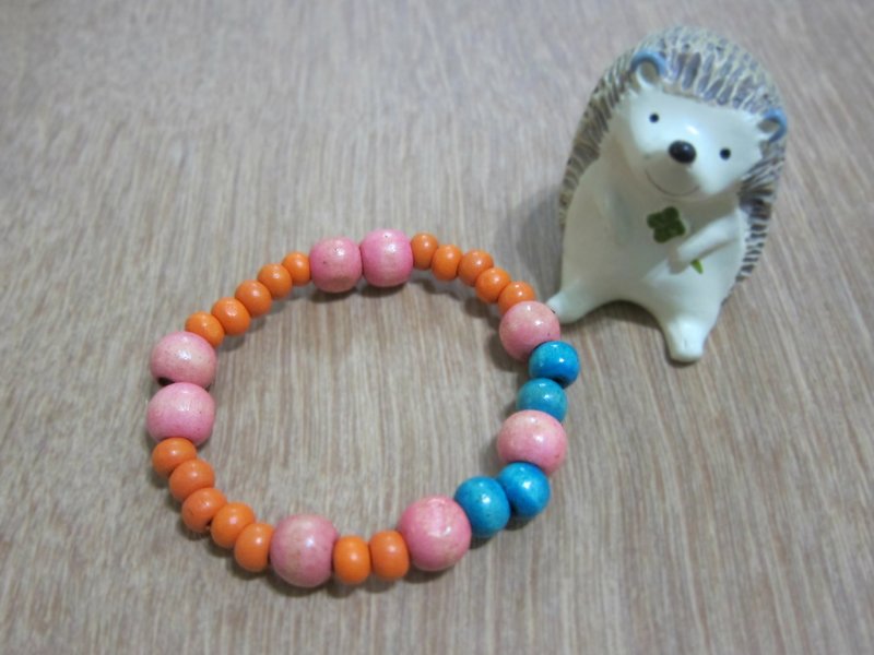 [Jade plate] Acacia (wooden bead bracelet) - Bracelets - Wood Multicolor