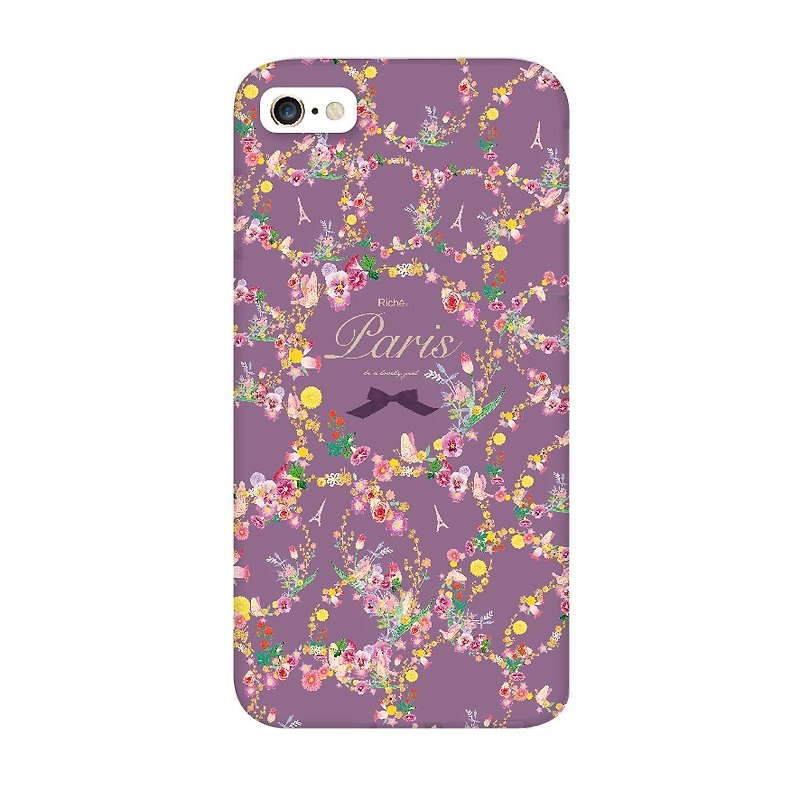 パリ紫の花Phonecase iPhone6​​ / 6plus + / 5 / 5S /注3 /注4 Phonecase - スマホケース - その他の素材 パープル