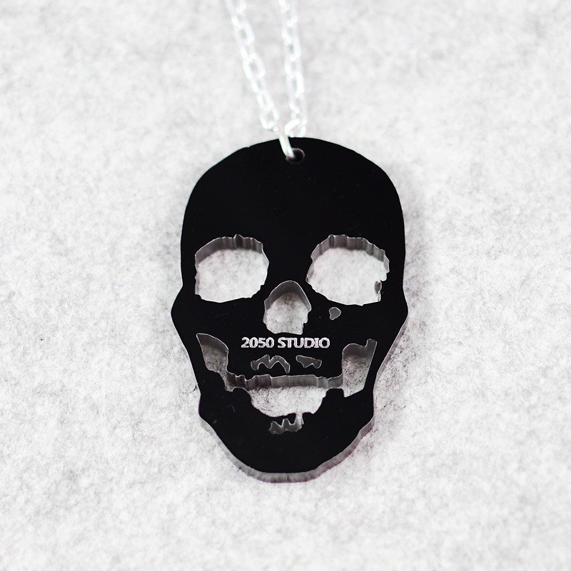 Lectra Duck▲ Skull and Crossbones▲ Necklace/Key Ring - Necklaces - Acrylic Black
