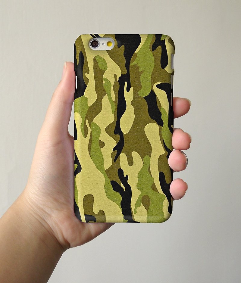 Green Camouflage Pattern 3D Full Wrap Phone Case, available for  iPhone 7, iPhone 7 Plus, iPhone 6s, iPhone 6s Plus, iPhone 5/5s, iPhone 5c, iPhone 4/4s, Samsung Galaxy S7, S7 Edge, S6 Edge Plus, S6, S6 Edge, S5 S4 S3  Samsung Galaxy Note 5, Note 4, Note 3 - Other - Plastic 