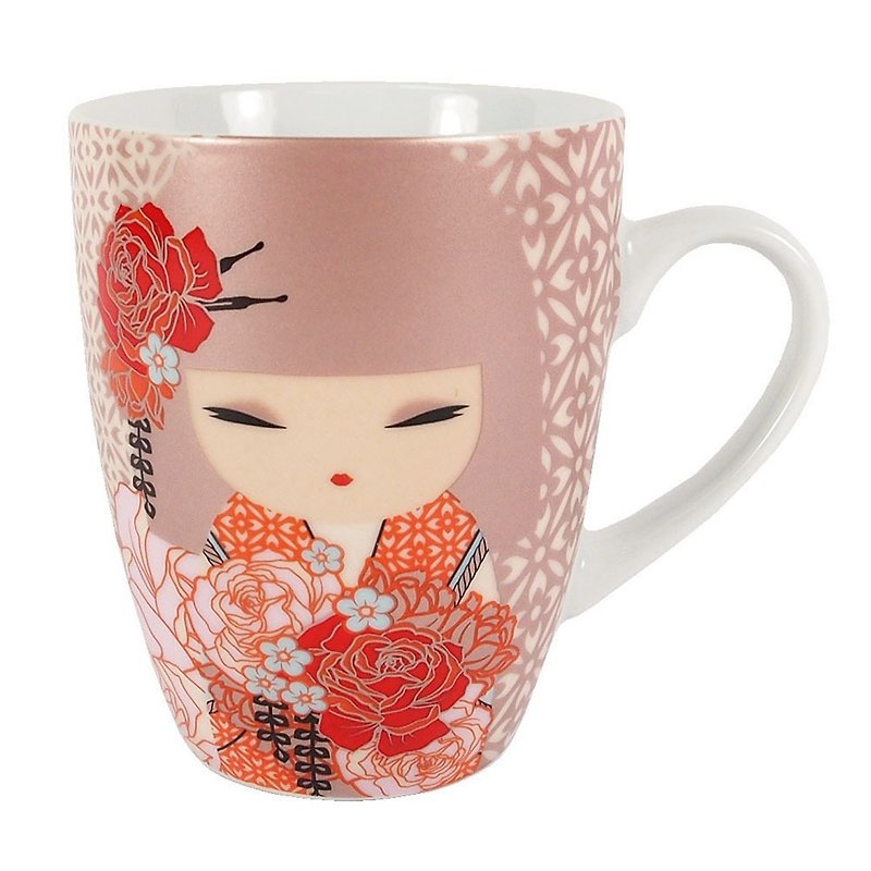 Mug-Yumiko compassionate care [Kimmidoll Cup-Mug] - Mugs - Pottery Orange