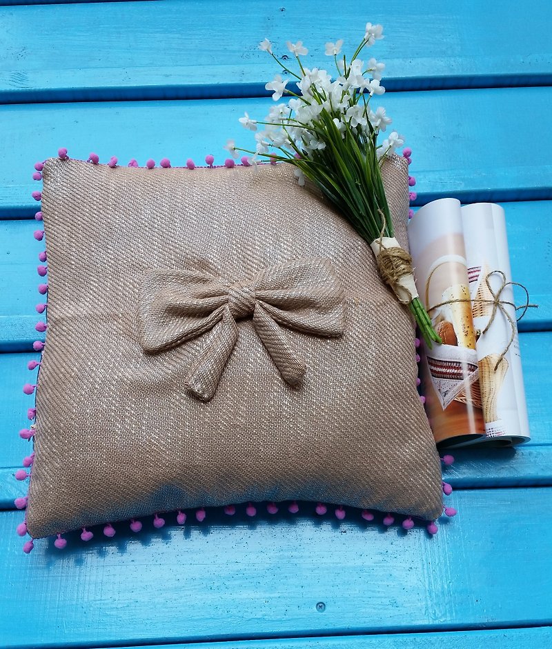 Romantic life pink hair ball pillow / pillow - Messenger Bags & Sling Bags - Other Materials Pink