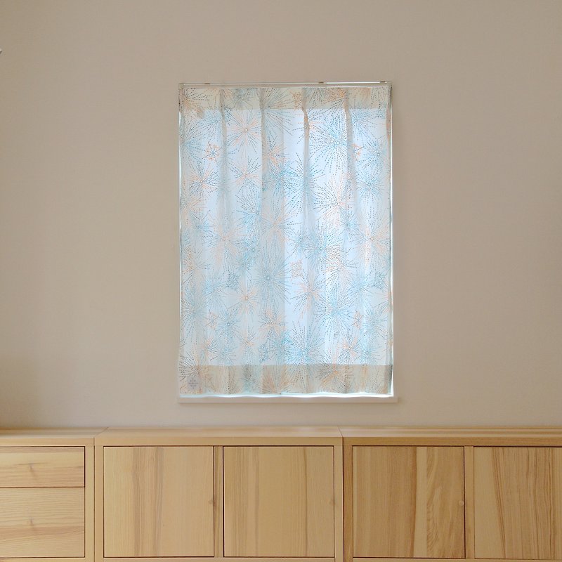 W 191cm-285cm / L 121cm-210cm Custom made curtains " Hanabi " - Other - Cotton & Hemp Blue