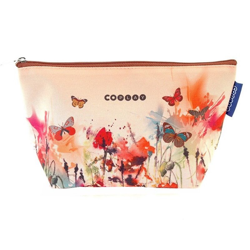 COPLAY  cosmetic bag-watercolor flowers - กระเป๋าคลัทช์ - วัสดุกันนำ้ 