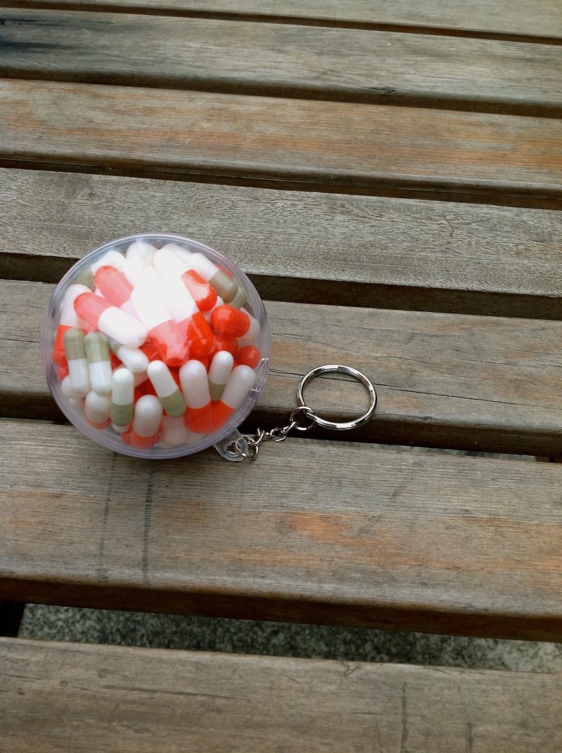 Ball rescue series keyring - shrimp risotto - ที่ห้อยกุญแจ - อะคริลิค สีส้ม
