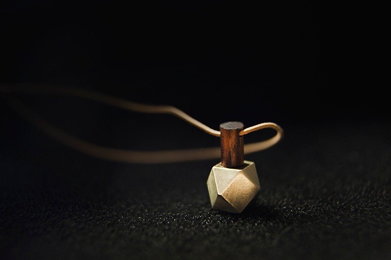 ORB-it Jewelry Series Wood X Cupronickel Necklace_Satellite - Necklaces - Wood Brown