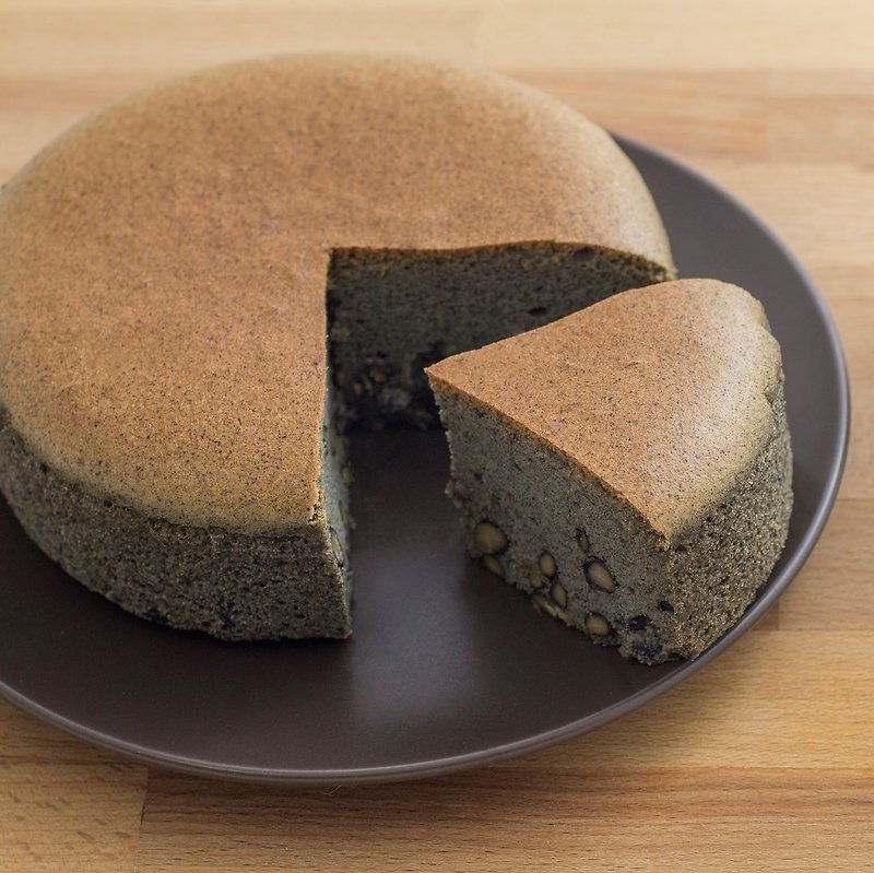 Zero Flour, Gluten-Free | Green Honey Black Bean Cake (6吋) - เค้กและของหวาน - อาหารสด สีดำ