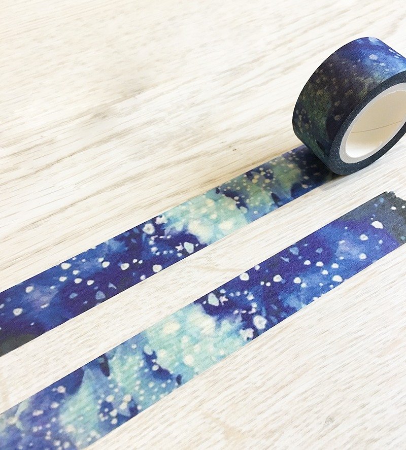 Little Secrets in the Universe Starry Sky Series-Dawn Paper Tape - มาสกิ้งเทป - กระดาษ สีน้ำเงิน