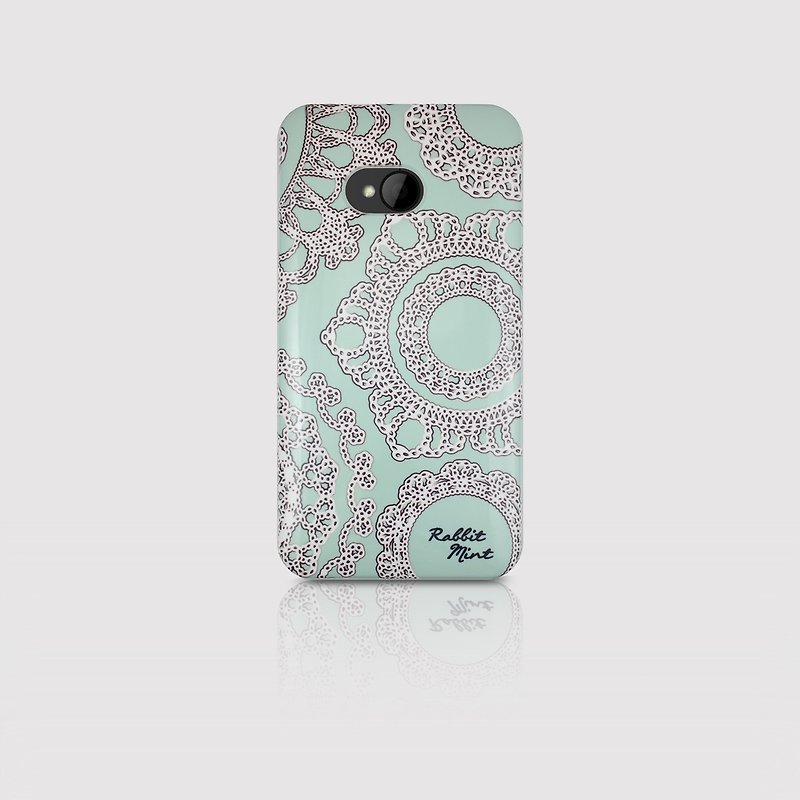 (Rabbit Mint) Mint Rabbit Phone Case - Thin He Leisi series - HTC One M7 (P00006) - Phone Cases - Plastic Green