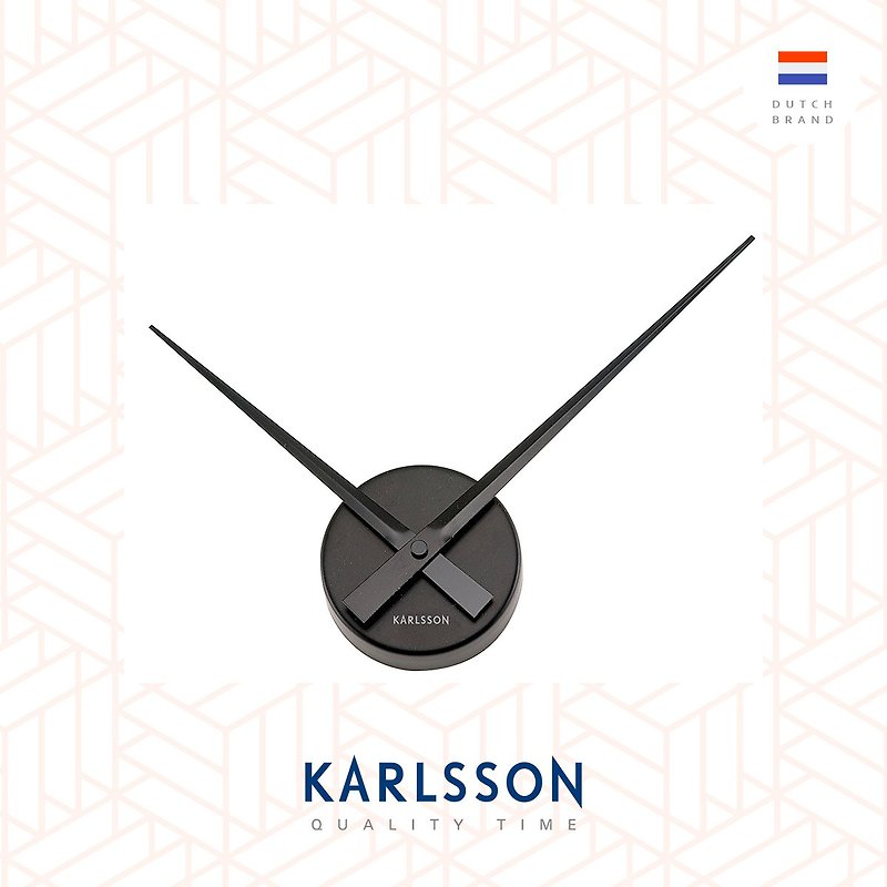 Karlsson Wall clock Little Big Time Black Mini - Clocks - Other Metals Black