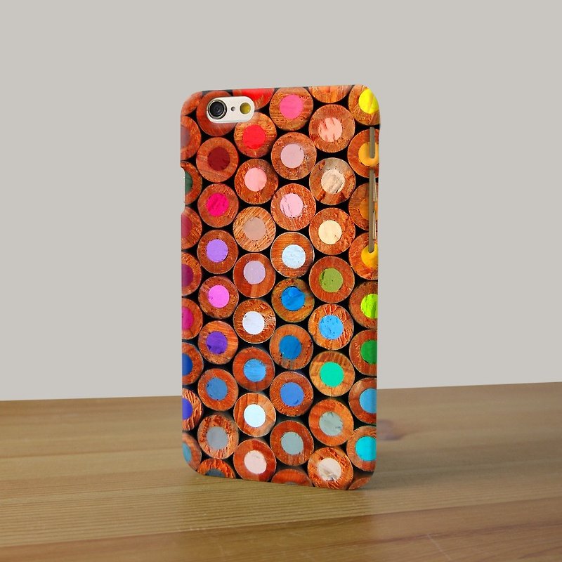 Color Pencil pattern 3D Full Wrap Phone Case, available for  iPhone 7, iPhone 7 Plus, iPhone 6s, iPhone 6s Plus, iPhone 5/5s, iPhone 5c, iPhone 4/4s, Samsung Galaxy S7, S7 Edge, S6 Edge Plus, S6, S6 Edge, S5 S4 S3  Samsung Galaxy Note 5, Note 4, Note 3,  N - Other - Plastic 