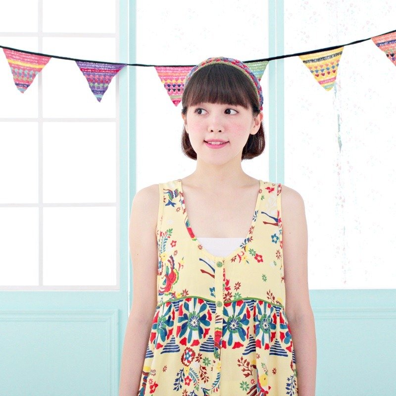 ✾saibaba ethnique // Mika music button vest dress (white) ✾ - One Piece Dresses - Other Materials Multicolor