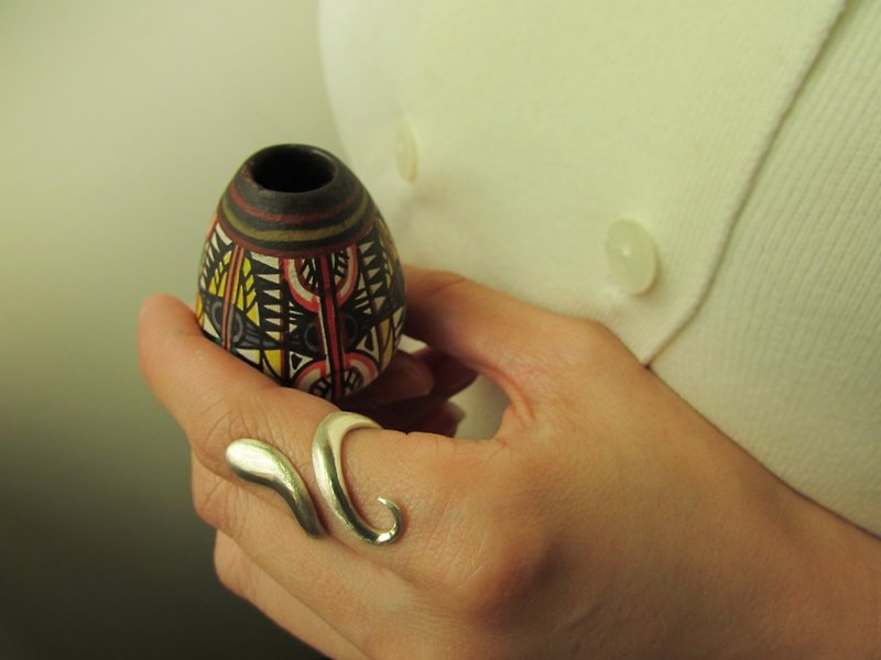 snake drei ring | mittag jewelry | handmade and made in Taiwan - แหวนทั่วไป - เงิน สีเงิน