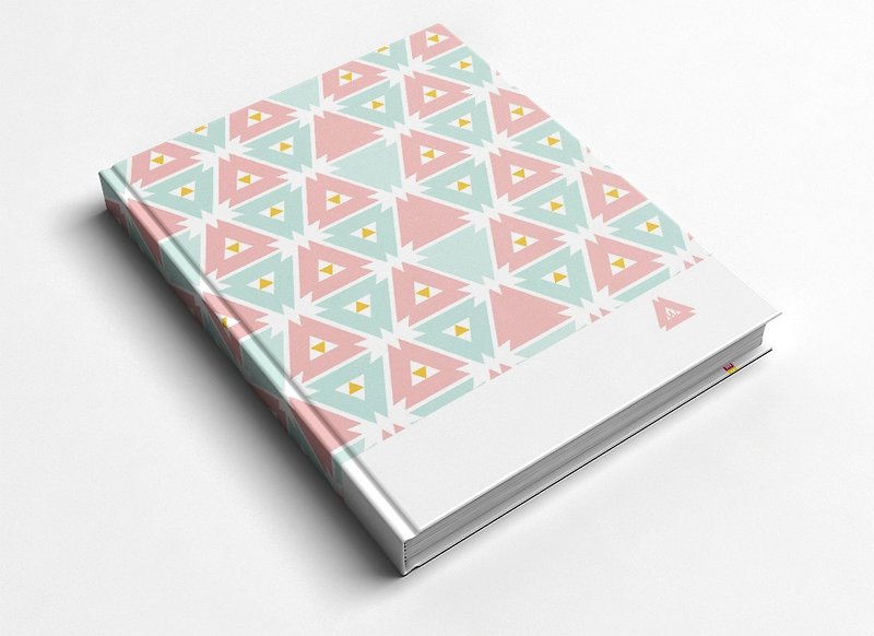 Rococo Strawberry WELKIN Handmade_Handmade Book/Notebook/Handbook/Diary-Pink Design Geometry - Notebooks & Journals - Paper Black
