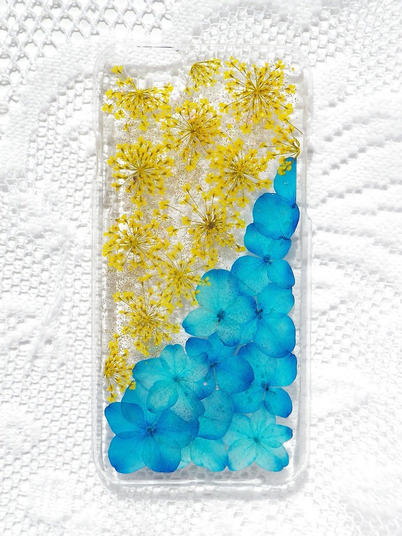 Anny's workshop hand-made Yahua phone protective shell for iphone 6 / 6S, yellow and blue - Phone Cases - Plastic 