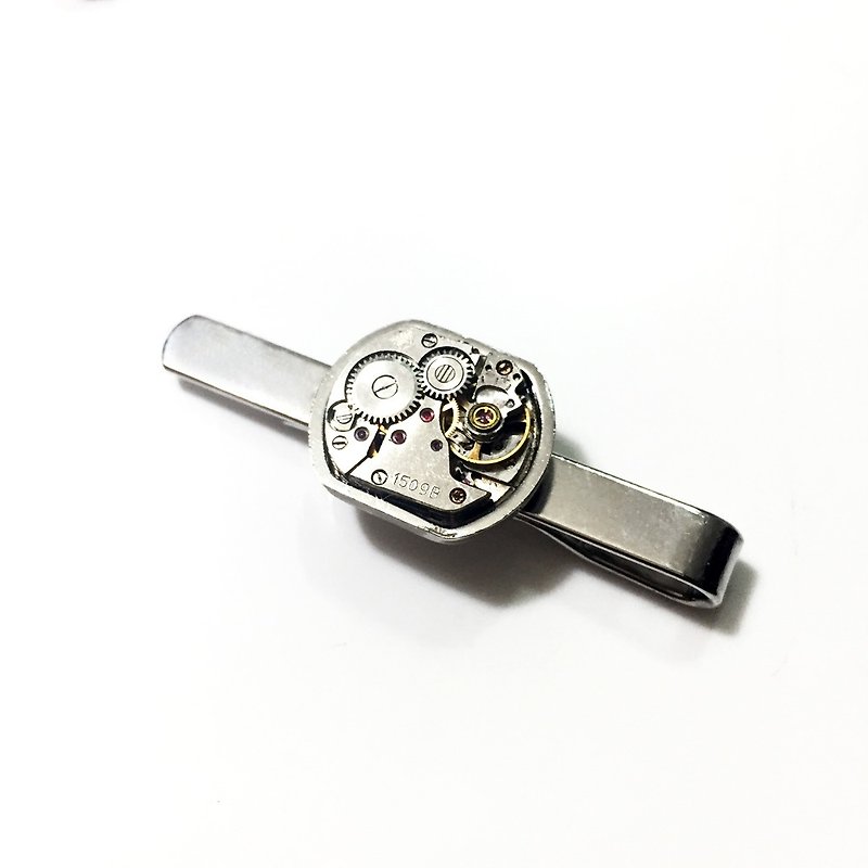 Steampunk Steam Punk Style 1960 Movement Tie Clip SV - Other - Other Metals Gray