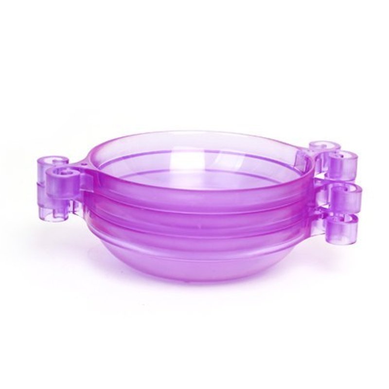 【ドット柄】花と実の皿-紫 - 小皿 - プラスチック パープル
