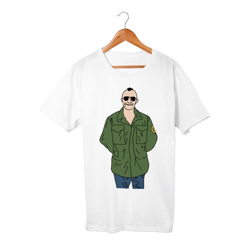 Travis #2 T-shirt - เสื้อยืดผู้ชาย - ผ้าฝ้าย/ผ้าลินิน ขาว