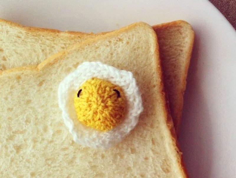 Fried eggs ♧ knitting magnet - Other - Other Materials Yellow