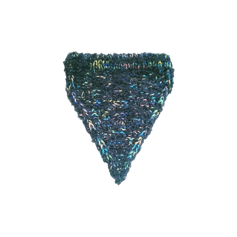 Lan 毛線三角旗幟-深藍底彩 - 擺飾/家飾品 - 其他材質 藍色