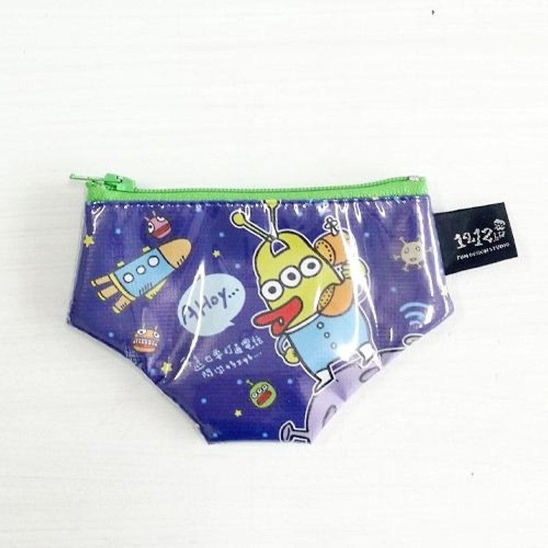 1212 fun design can not wear underwear Monopoly - Alien Baby - Coin Purses - Other Materials Blue