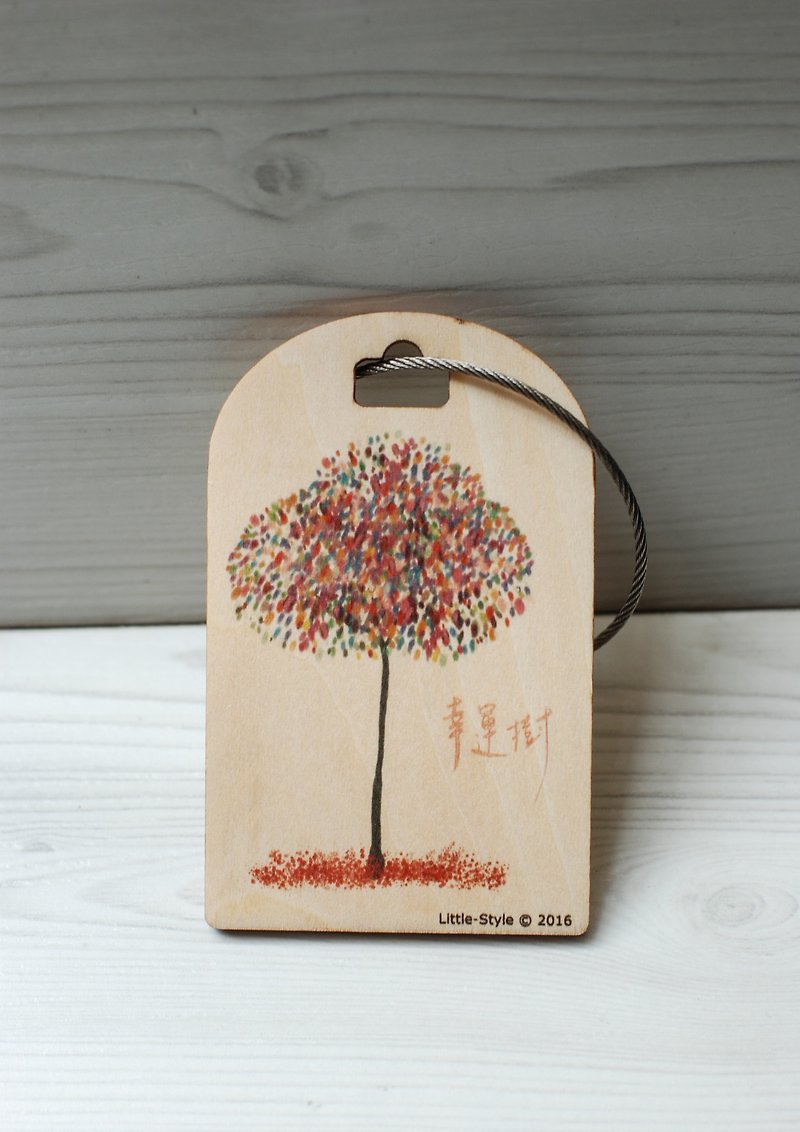 Luggage Tag-Lucky Tree - Luggage Tags - Wood White