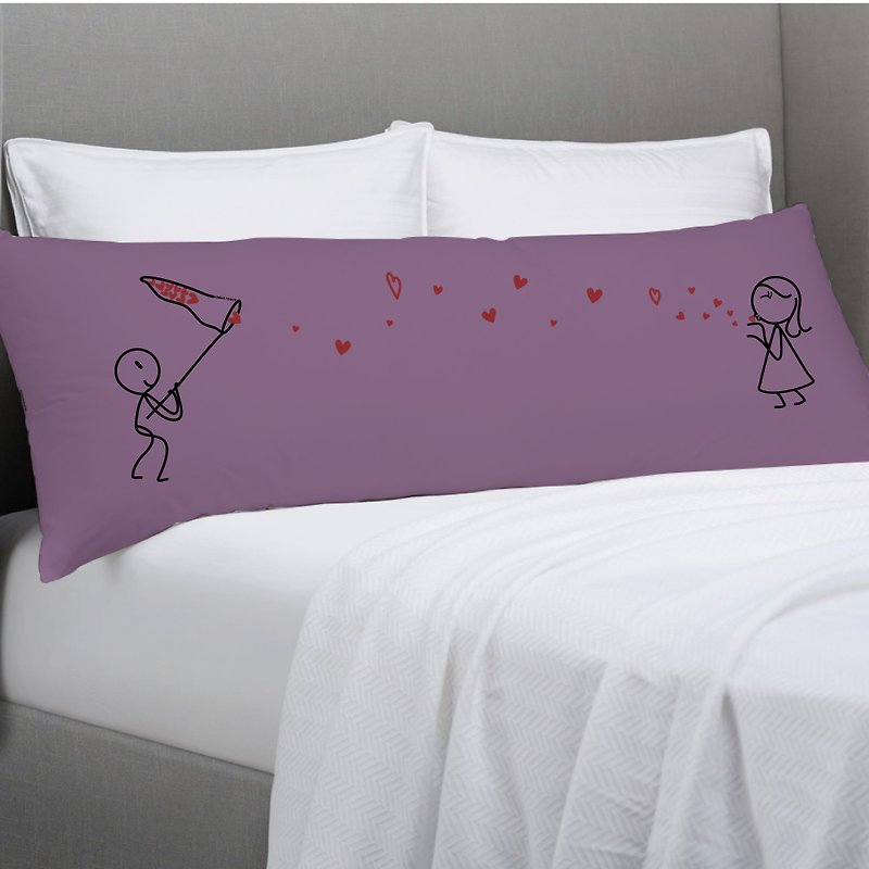 KISS CATCHER Purple Body Pillowcase by Human Touch - Pillows & Cushions - Other Materials Purple