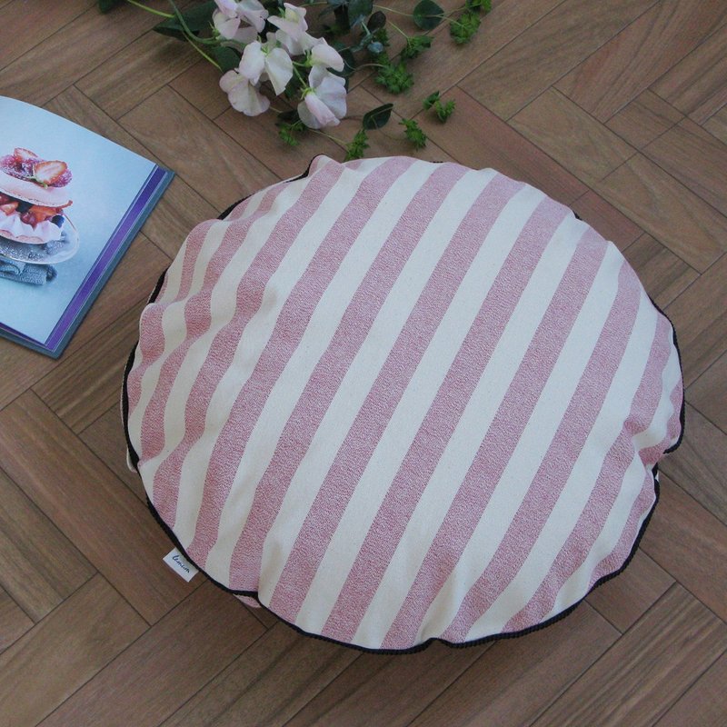 【カバーのみ】canvas stripes クッションカバー braid R - 枕頭/抱枕 - 棉．麻 粉紅色