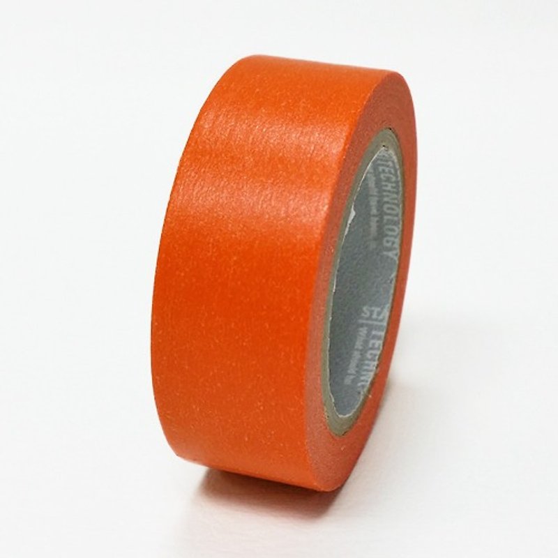 日本Stalogy 和紙膠帶【Juicy Orange (S1201)】附切割器 - 紙膠帶 - 紙 橘色