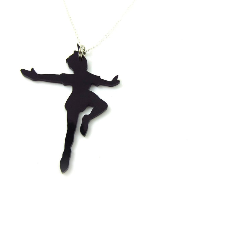 • StandOn • 小飛俠剪影項鍊 x Peterpan Necklace - Necklaces - Plastic Black