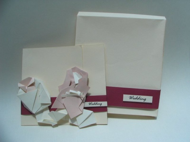 【Oliver‧Card - ウエディングシリーズ]新しいです。既婚マザー（A） - はがき・メッセージカード - 紙 ピンク