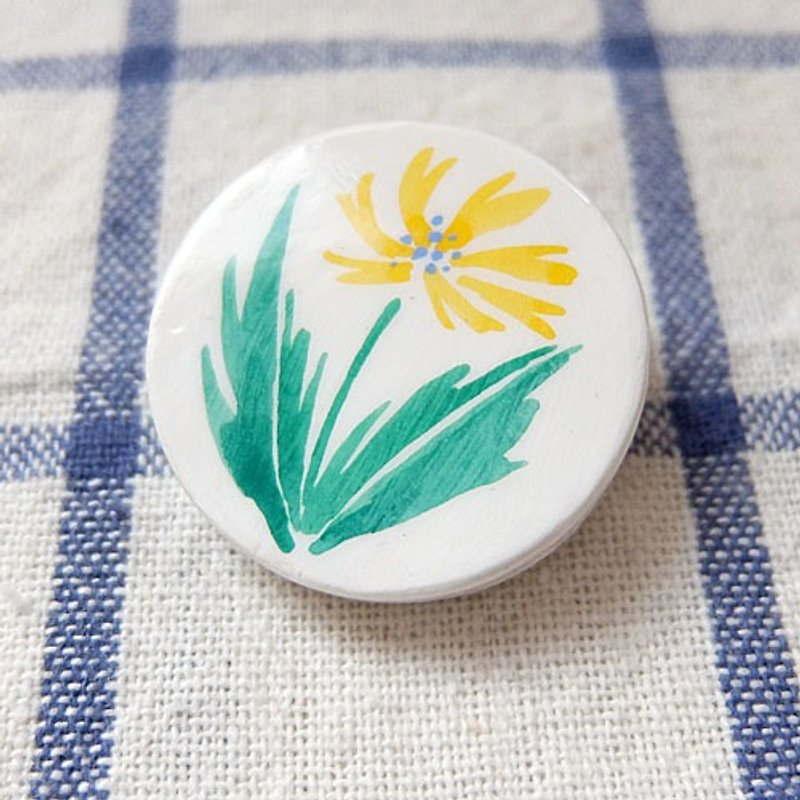 Dandelion brooch pin (2) - Brooches - Other Materials Yellow
