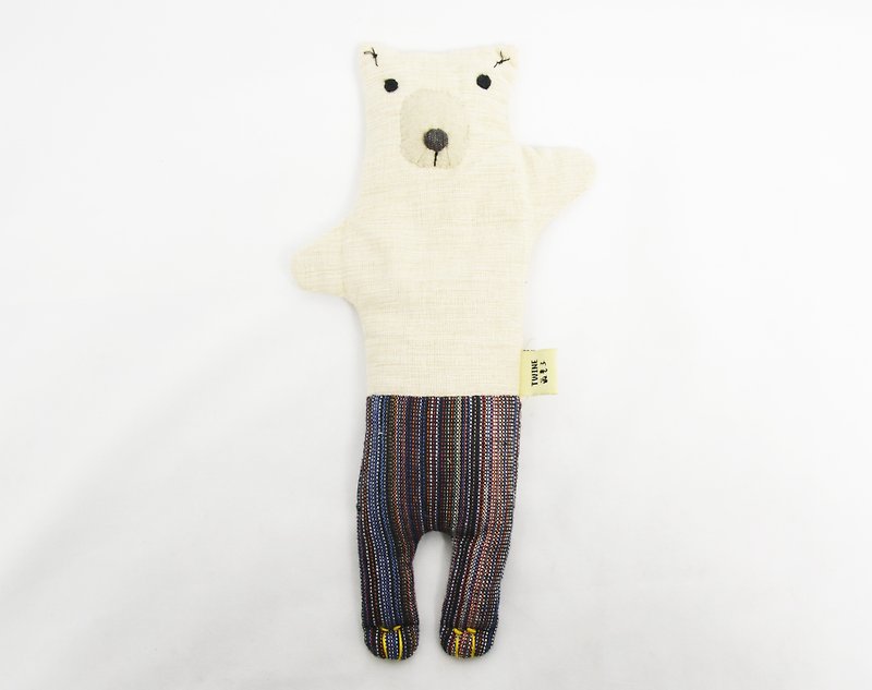 Polar Bear Eye Pillow_Fair Trade - ตุ๊กตา - ผ้าฝ้าย/ผ้าลินิน ขาว