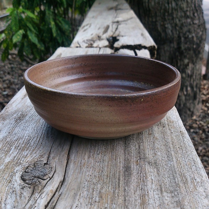 [Tim-old Snake Kiln firewood kiln] bowl (short) - Teapots & Teacups - Other Materials Brown