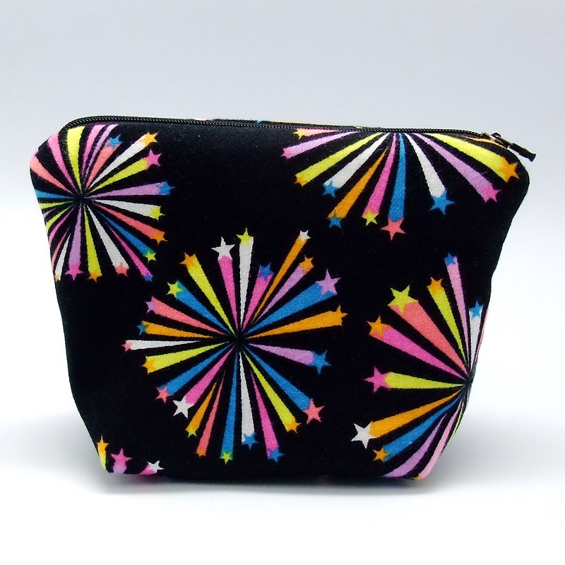 Large flat bottom zipper pouch /cosmetic bag (padded) (ZL-39) - Toiletry Bags & Pouches - Cotton & Hemp Multicolor