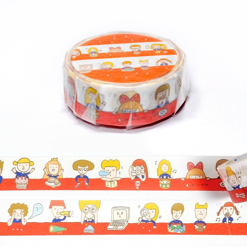 people on table / masking tape - Washi Tape - Paper Red