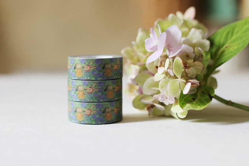 Together holding hands - paper tape - Washi Tape - Paper Green