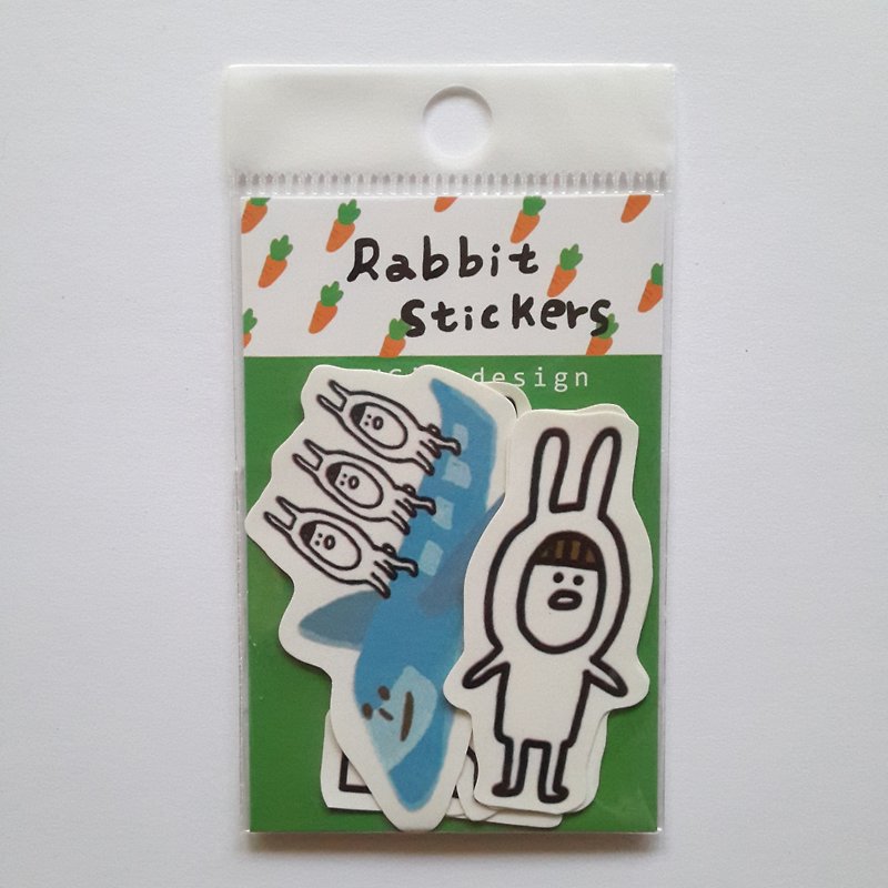 貼紙-兔兔貼紙(6入) - 貼紙 - 其他材質 