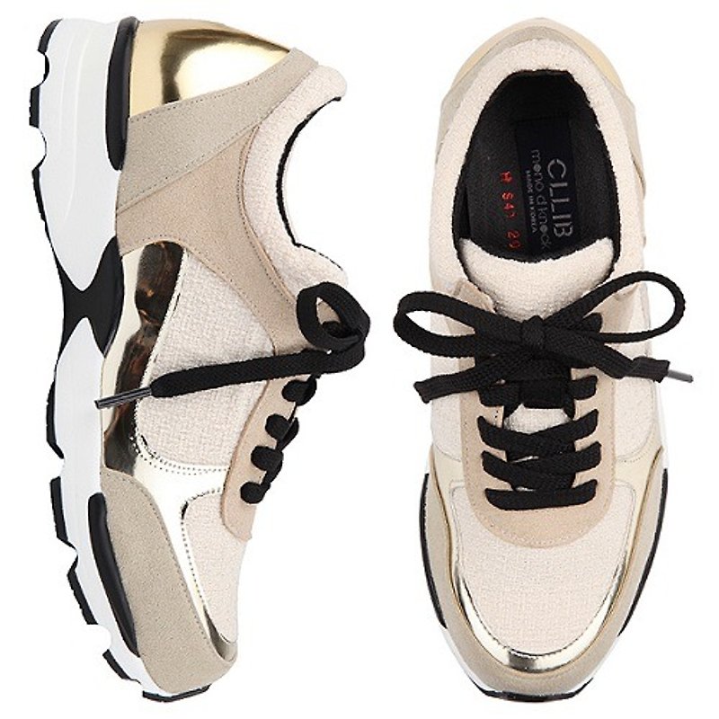 【Korean brand】SPUR Boto gild sneakers HS4129 BEIGE - Women's Running Shoes - Other Materials 