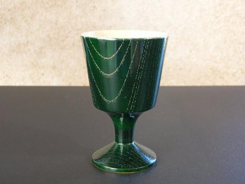 [Christmas gift] 高腳杯／綠色 - 茶具/茶杯 - 木頭 綠色