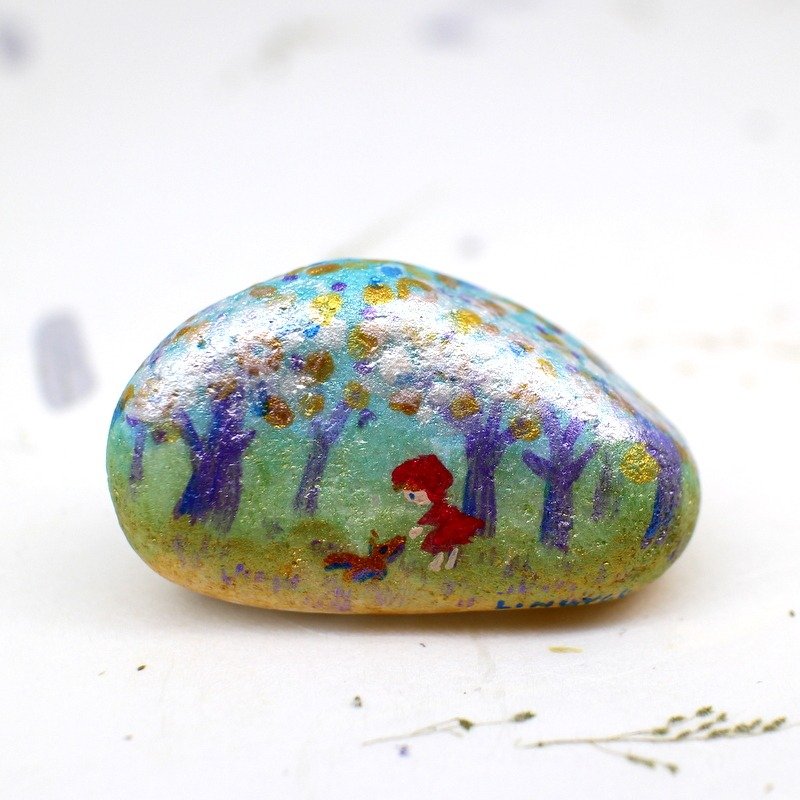 富察令兒‧彩繪石頭(小) - 擺飾/家飾品 - 寶石 綠色