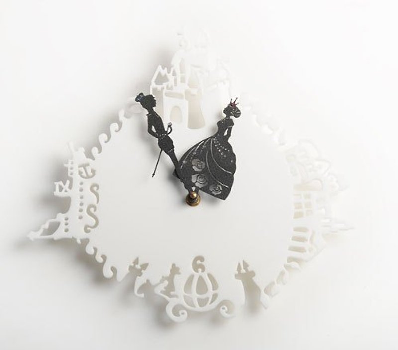 [Clock] prince and princess - princess and prince's story Clock - Clocks - Acrylic Black