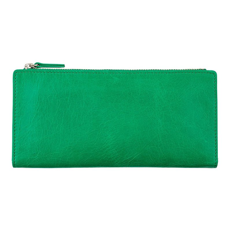 DAKOTA Long Clip_Emerald / Gemstone Green - Wallets - Genuine Leather Green