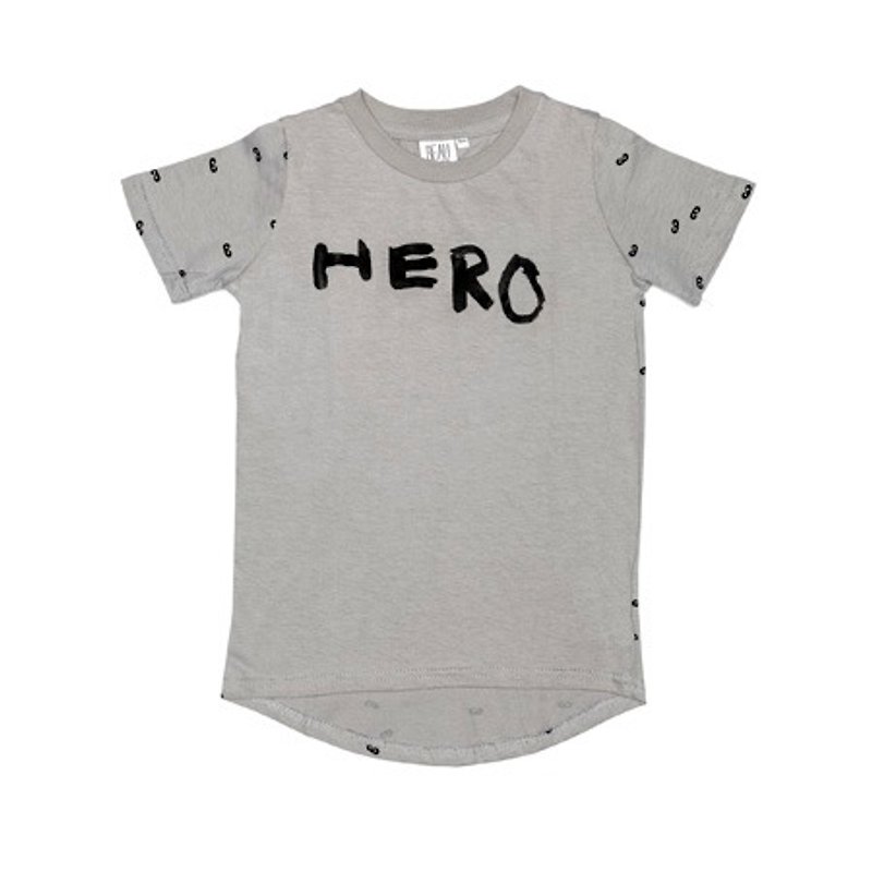 2015 spring and summer Beau loves gray Hero&mini mask short-sleeved cotton top - Other - Other Materials Gray