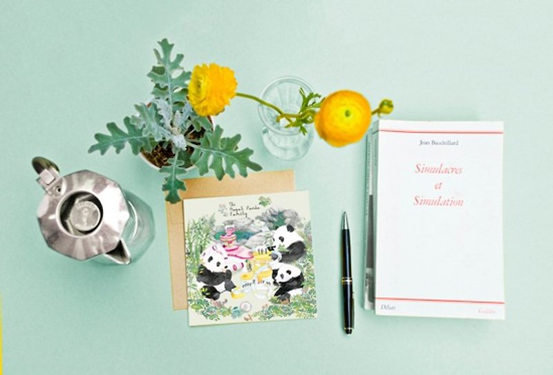 <The Most Beautiful Now> Greeting Card/Panda Royal Family (leaflet) - การ์ด/โปสการ์ด - กระดาษ 