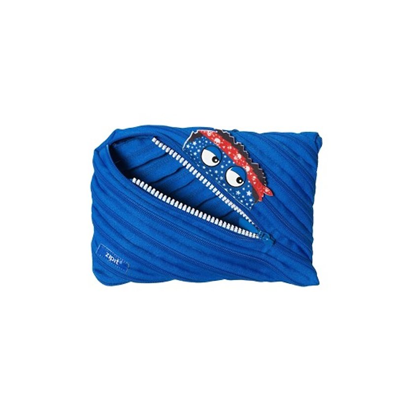 (50% off clear) -Zipit Talking Dialogue Monster Zipper Bag-(Large) Blue - กระเป๋าเครื่องสำอาง - วัสดุอื่นๆ สีน้ำเงิน