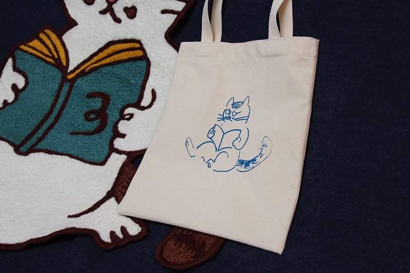 三貓書袋---書生小許 - 側背包/斜孭袋 - 其他材質 白色